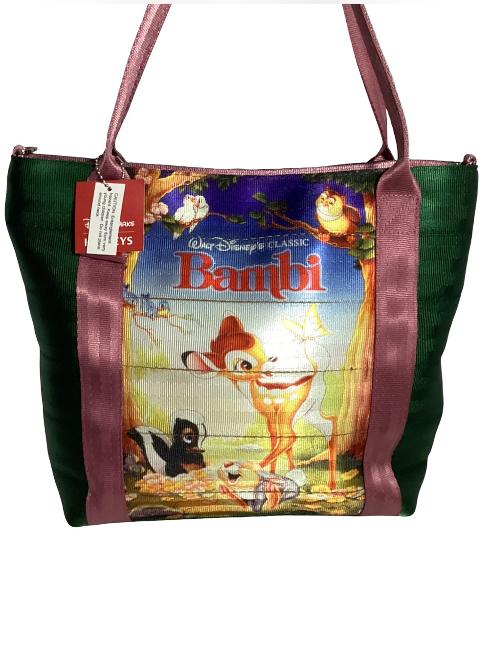 Harveys Seatbelt 2025 Disney Parks Bambi Medium Poster Tote Bag w/ Charms